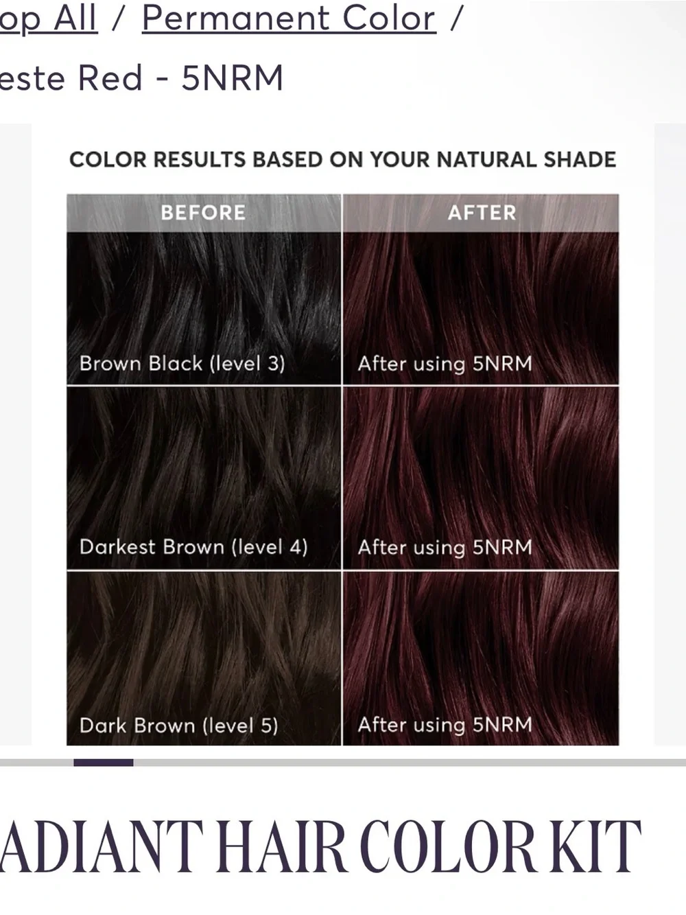 Madison Reed Hair Color Kit Box Trieste Red - Picture 6 of 7
